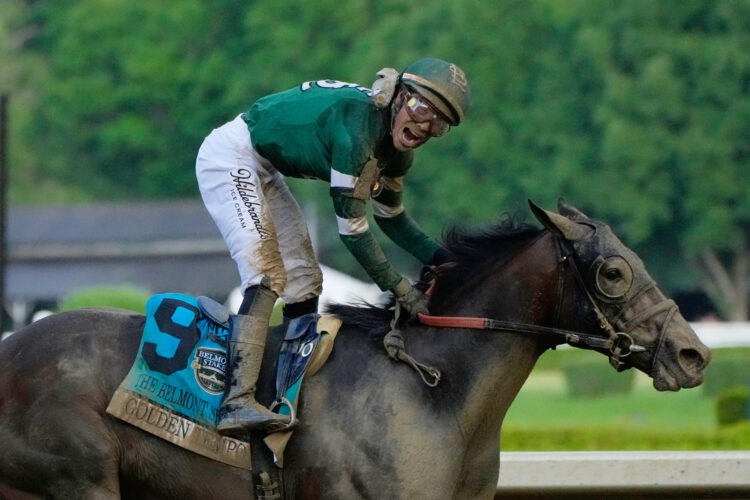 Golden Tempo wins the 158th running of the Belmont Stakes after winning the Kentucky Derby